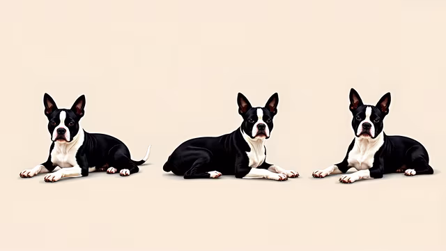 Three Boston Terriers