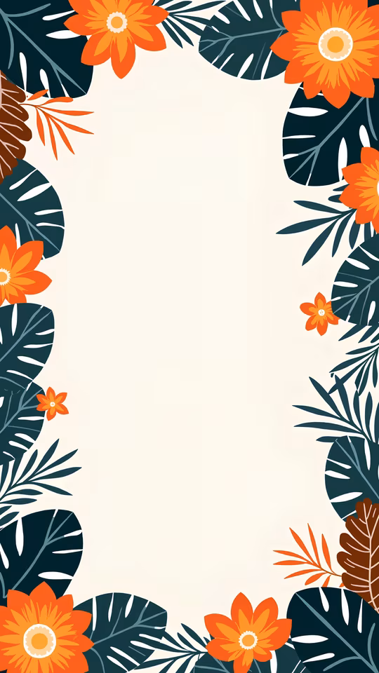 Tropical Frame Illustration
