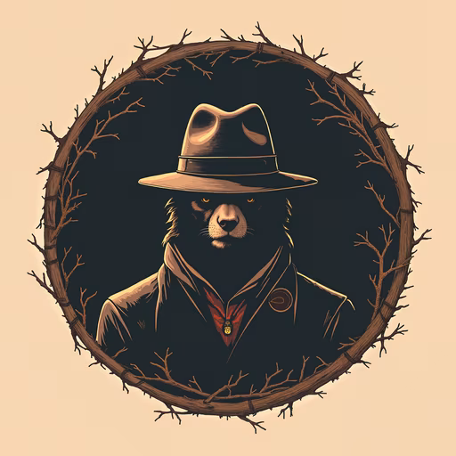 Bear Detective Illustration