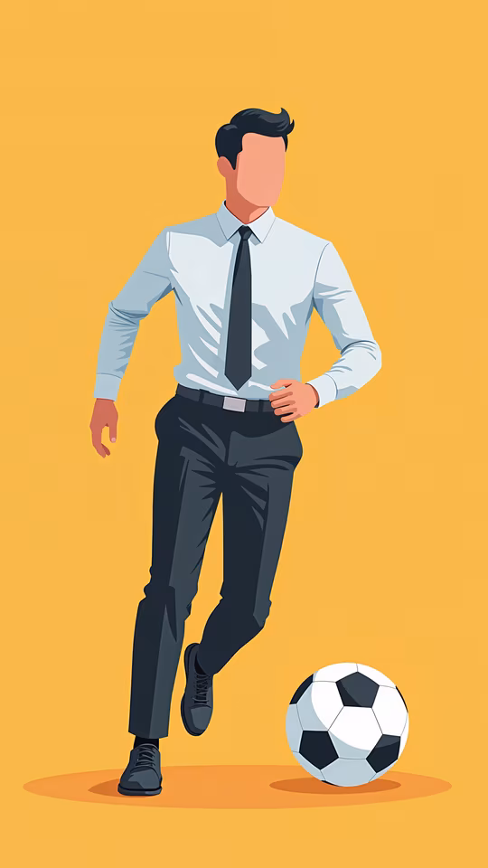 Businessman Playing Soccer