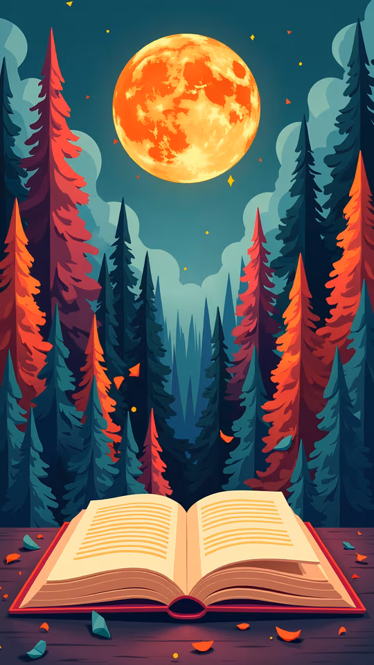 Forest Moonlight Illustration