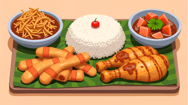 Illustration of Malaysian Cuisine