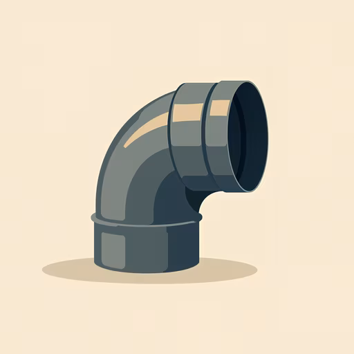 Industrial Elbow Pipe Illustration