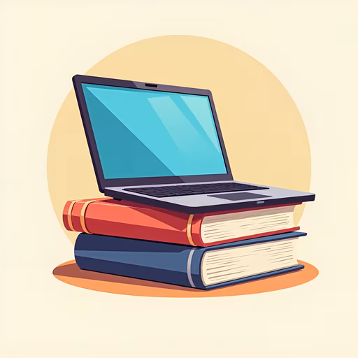 Laptop and Books