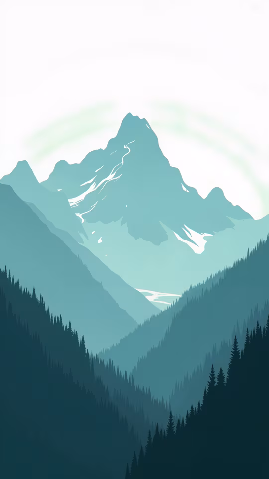 Minimalist Mountain Landscape