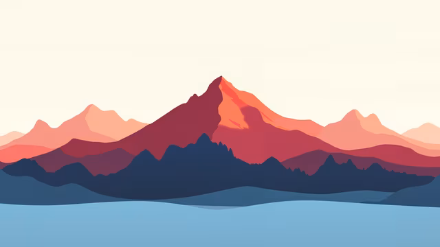 Mountain Landscape Illustration