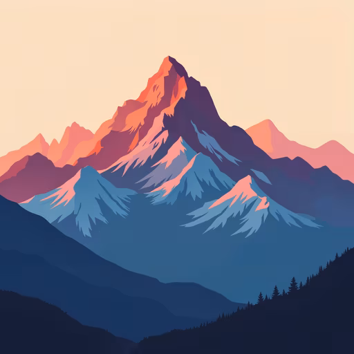 Mountain Summit Illustration