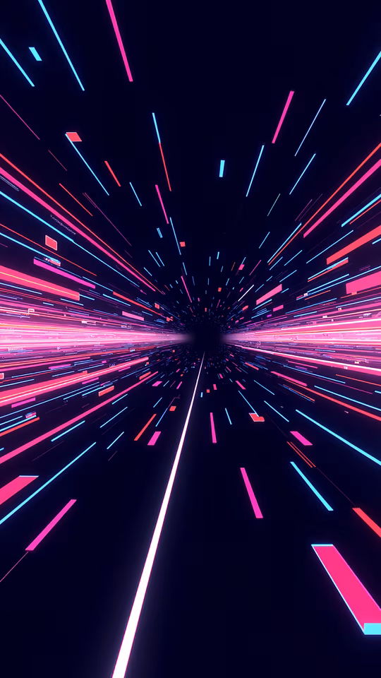Neon Speed Tunnel Illustration