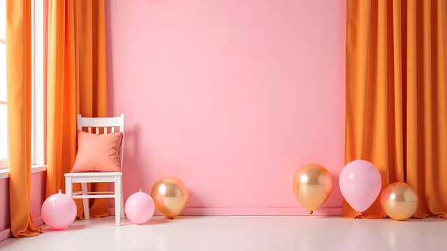 Pink and Orange Party Scene