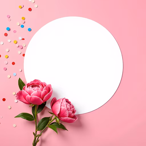 Pink Peonies and Confetti