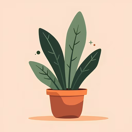 Plant in Pot Illustration
