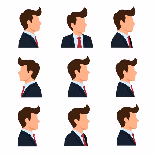 Repetitive Businessman Profile Illustrations