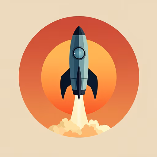 Rocket Launch Illustration