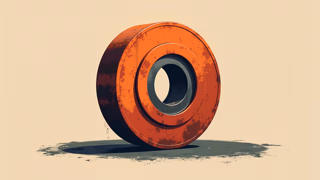 Rusty Wheel Illustration