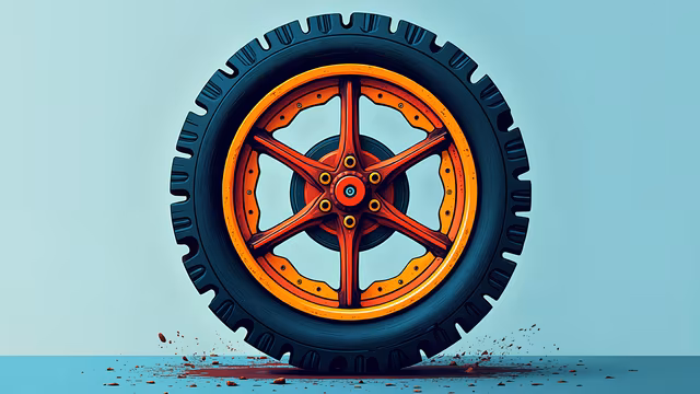 Rusty Wheel Illustration