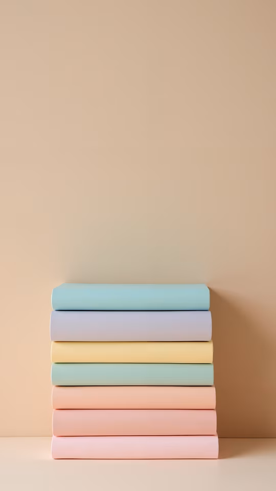 Stack of Pastel Books