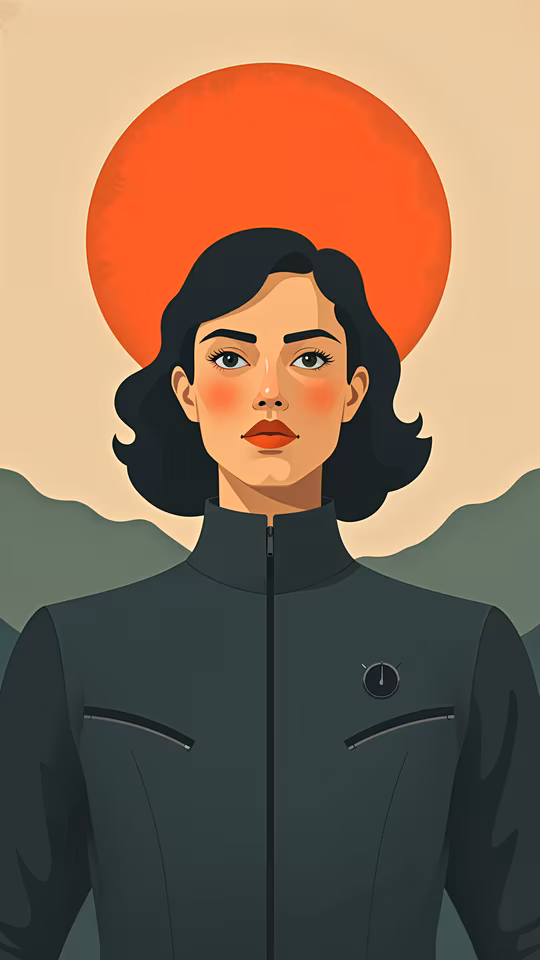 Sunlit Portrait Illustration