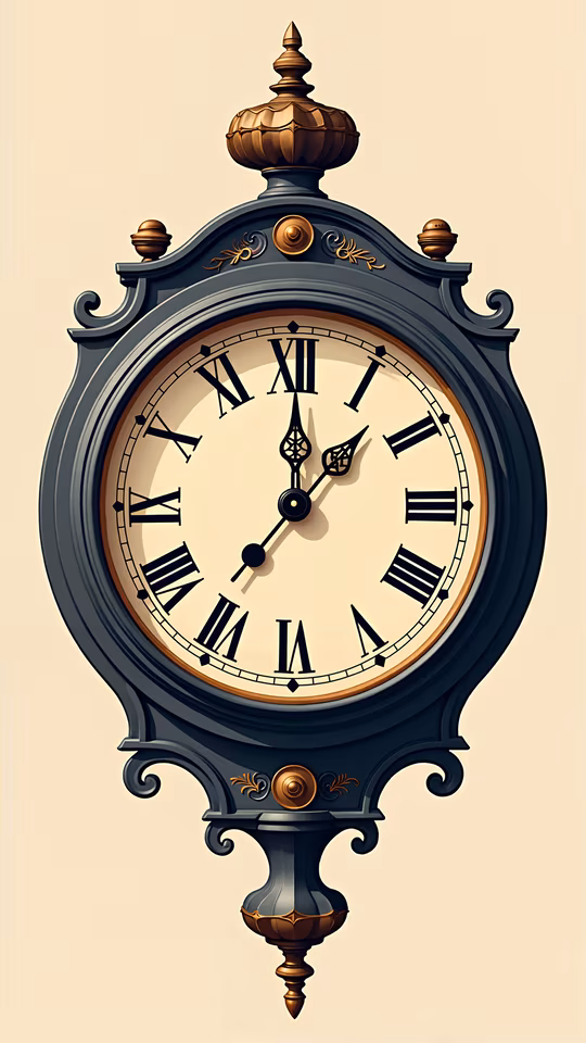 Vintage Wall Clock Illustration