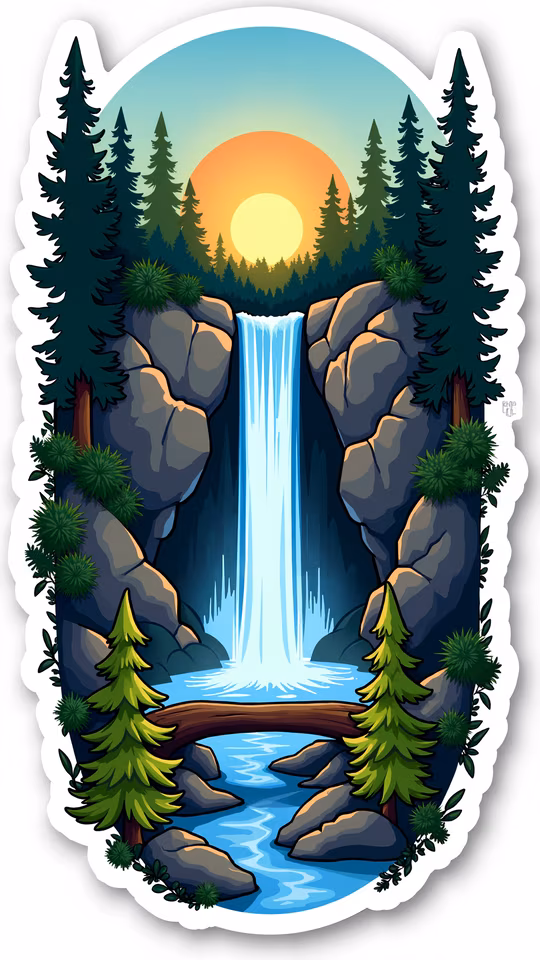 Waterfall Illustration
