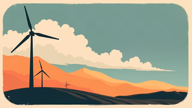 Wind Turbines Illustration