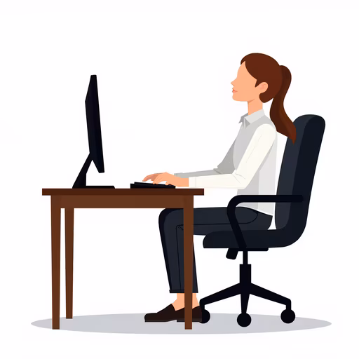 Woman Working on Computer