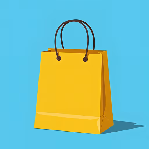 Yellow Shopping Bag Illustration