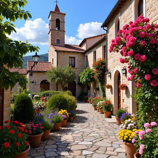 Charming Village Pathway