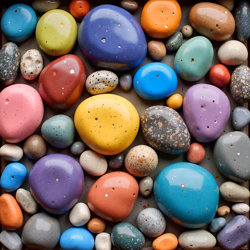 Colorful Painted Rocks
