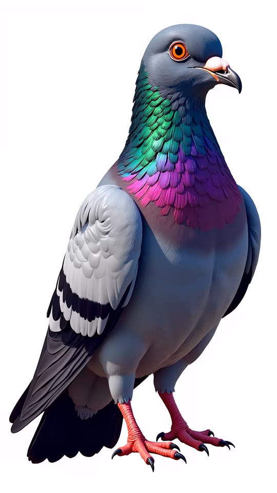 Colorful Pigeon Illustration