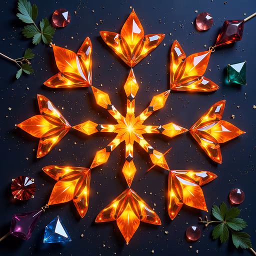 Crystal Snowflake Illustration