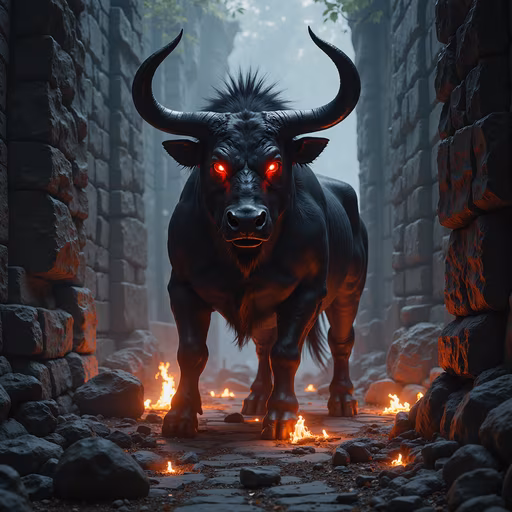 Dark Bull Illustration