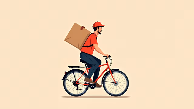 Delivery Rider Illustration