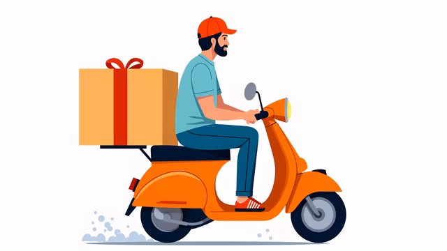 Delivery Scooter Illustration