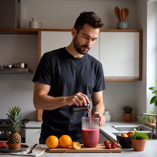 Man Making Smoothie