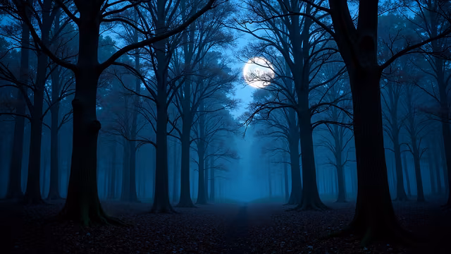 Mysterious Forest Moonlight