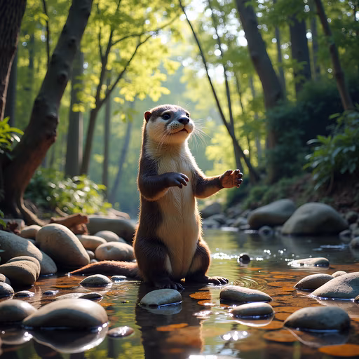 Otter in the Forest