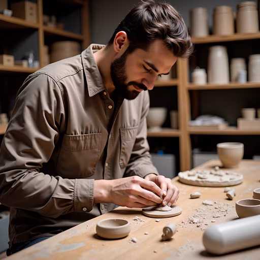 Pottery Artist at Work