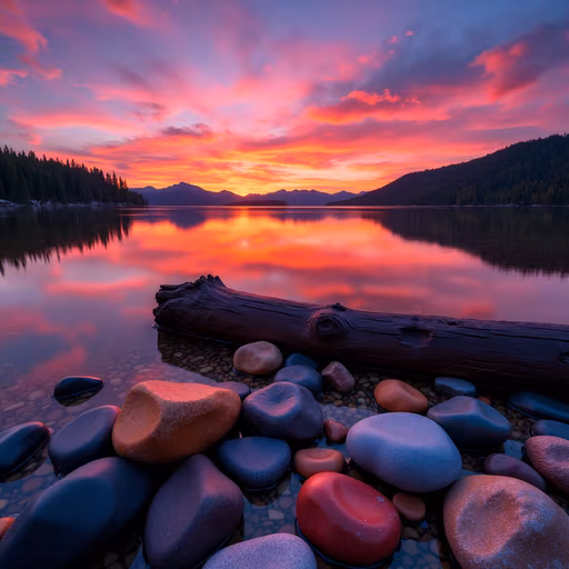 Serene Sunset Reflection
