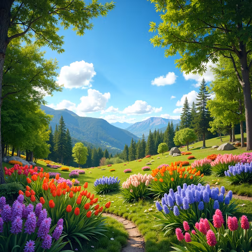 Spring Garden Illustration