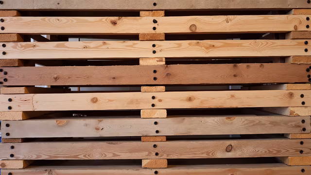 Stacked Wooden Pallets