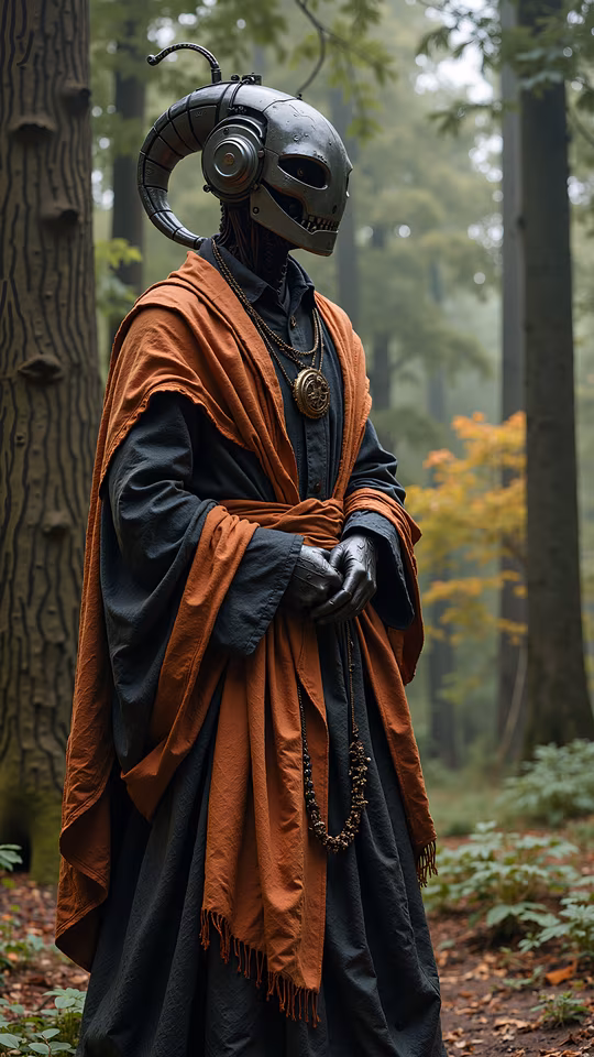 Steampunk Warrior in the Forest