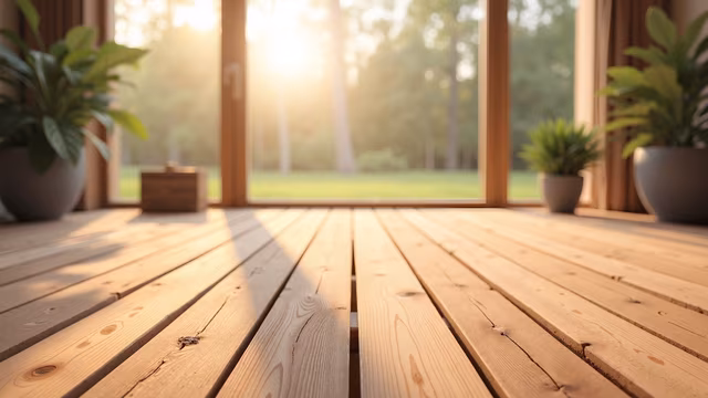 Sunlit Wooden Porch