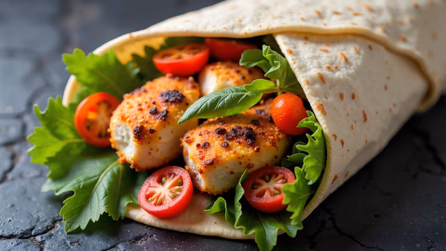 Tortilla Wrap with Chicken and Vegetables