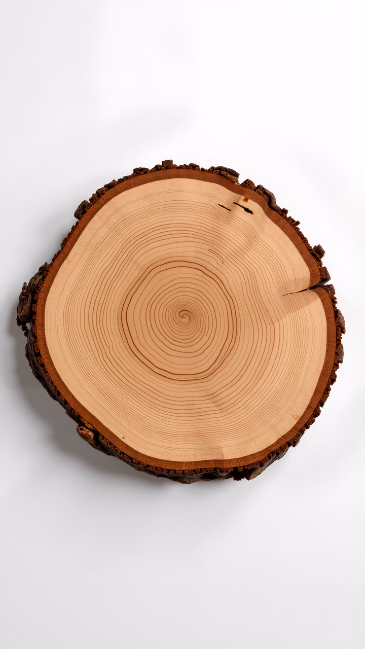 Close-up view of tree rings, showcasing natural patterns and growth.