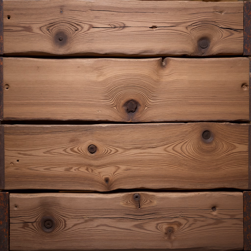 Close-up of weathered wooden planks showcasing natural textures and warm tones.