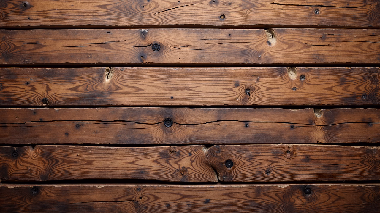 Close-up of weathered wooden planks with rich textures and warm tones.
