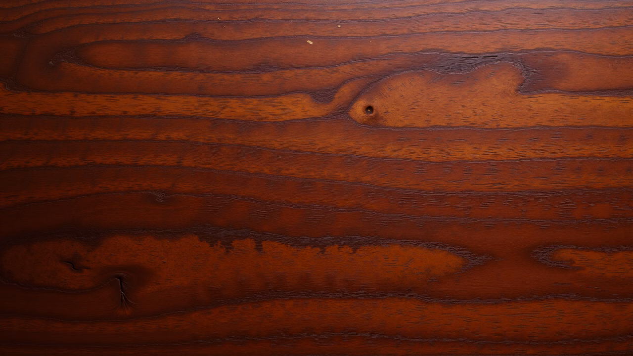 Detailed wood grain illustration with rich, warm tones and natural textures.