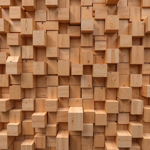 Wooden Cubes Wall