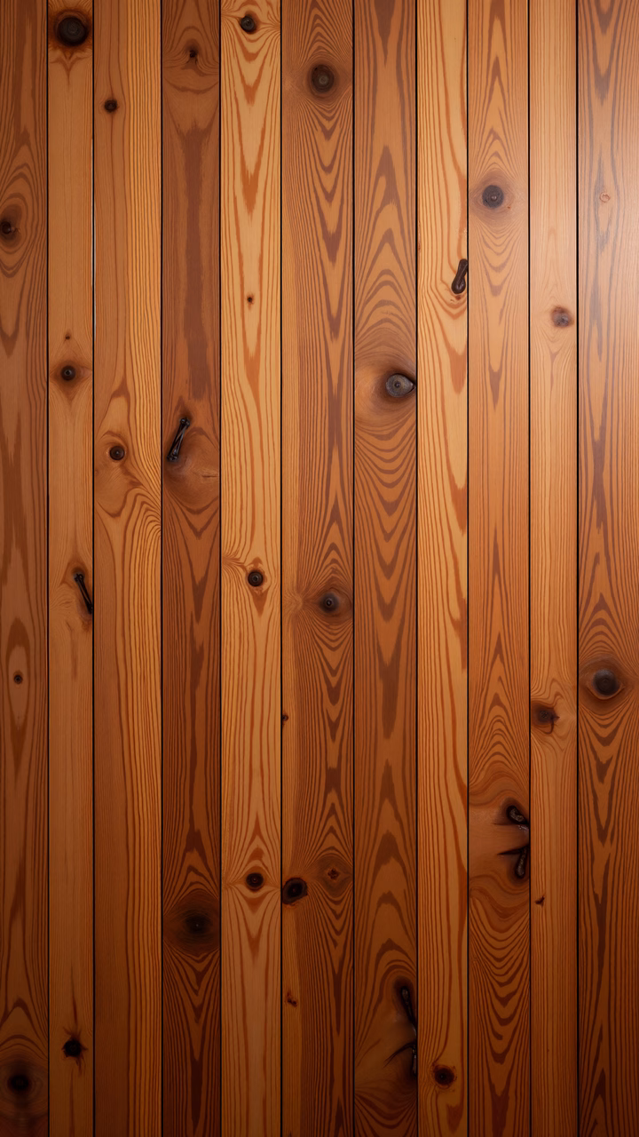 Warm wooden planks with intricate grain patterns and knots.