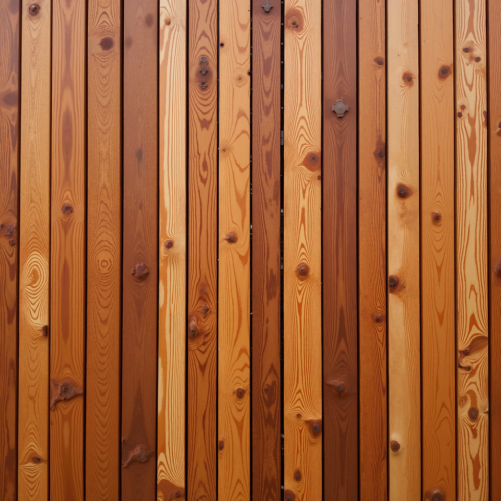 Close-up of wooden planks with intricate grain patterns and warm tones.